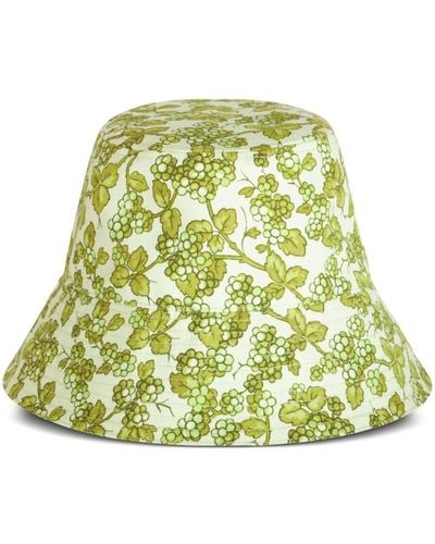 Etro Bucket Hat With Berries Motif - Green