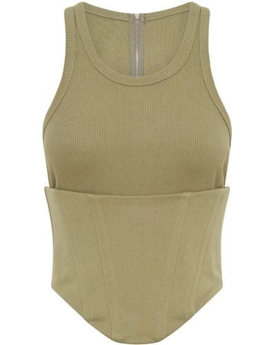 Dion Lee Float Corset-style Top - Green
