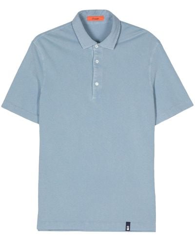 Drumohr Poloshirt mit Logo-Etikett - Blau