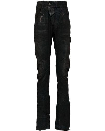 Boris Bidjan Saberi Skinny-Jeans mit tiefem Schritt - Schwarz