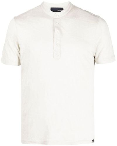 Lardini Poloshirt aus Leinen - Weiß