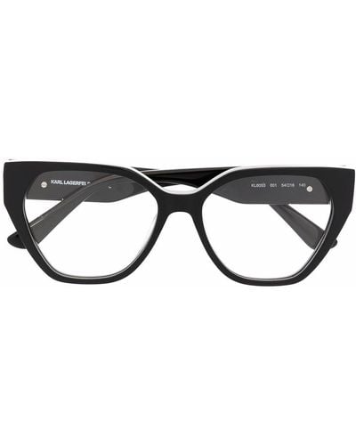 Karl Lagerfeld キャットアイ眼鏡フレーム - ブラック