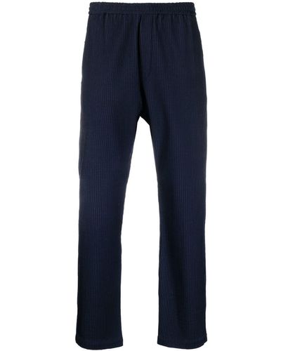 Barena Pantalones elásticos texturizados - Azul