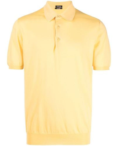 Kiton Short-sleeve Cotton Polo Shirt - Yellow