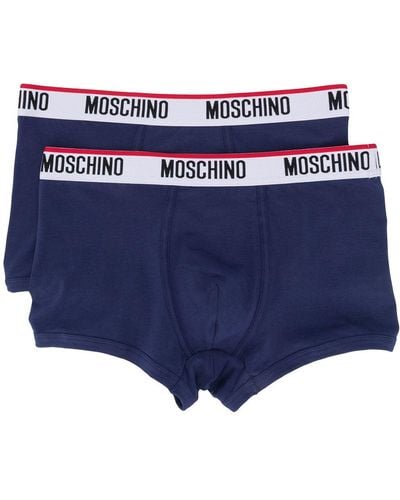 Moschino Shorts mit Logo - Blau