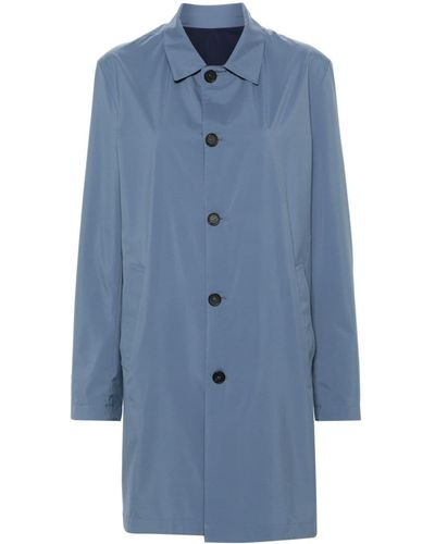 Cruciani Reversible taffeta raincoat - Azul