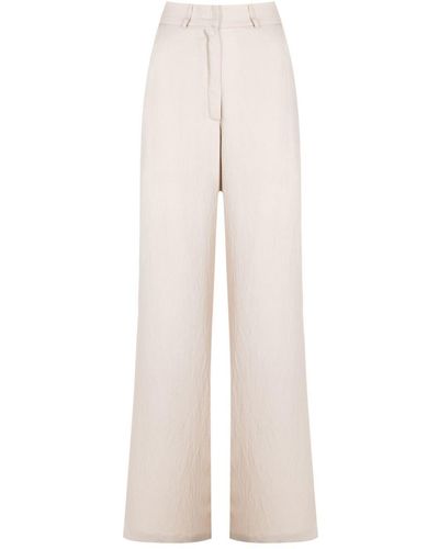 Olympiah Pantalon Touch à taille haute - Blanc