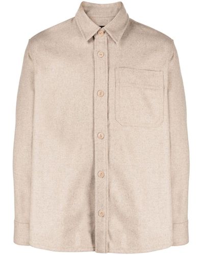 A.P.C. Basile Classic-collar Shirt - Natural