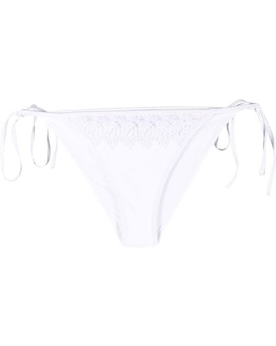 Charo Ruiz Crochet-trim Bikini Bottoms - White