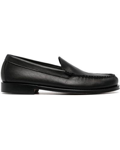G.H. Bass & Co. Round-toe Leather Oxford Shoes - Black