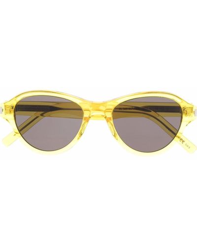 Saint Laurent Round-frame Sunglasses - Yellow