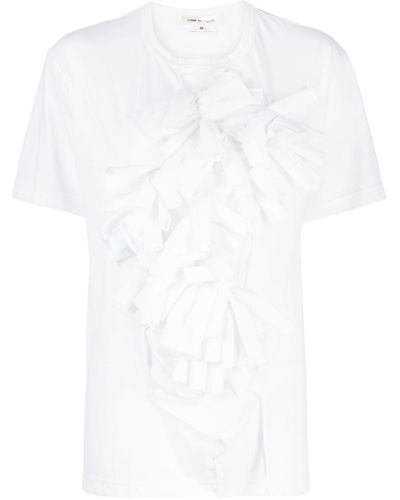 Comme des Garçons T-Shirt mit Schleifenapplikation - Weiß