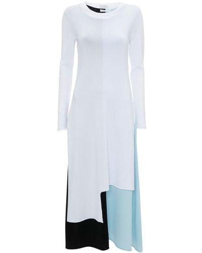 JW Anderson Vestido midi con diseño colour block - Blanco