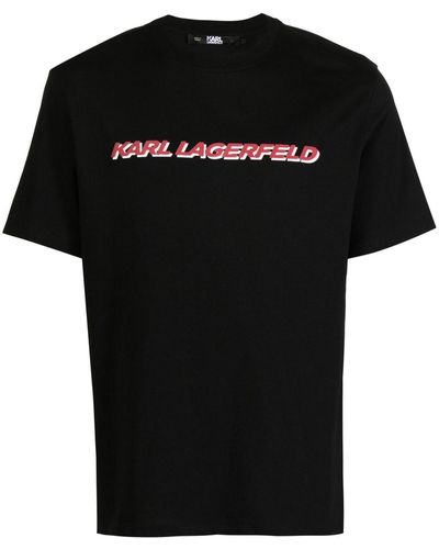 Karl Lagerfeld T-shirt Met Logoprint - Zwart