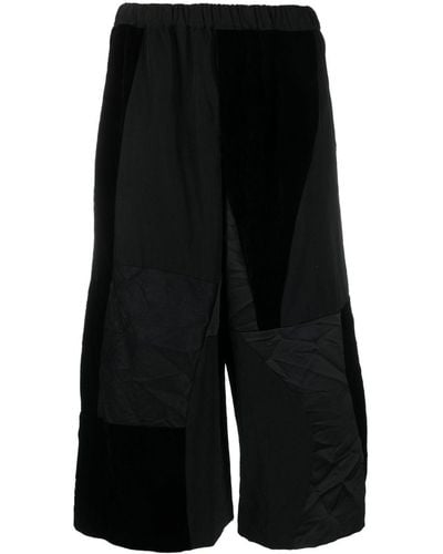 COMME DES GARÇON BLACK Cropped-Hose mit elastischem Bund - Schwarz