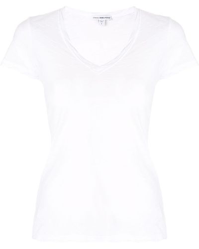 James Perse T-shirt à col v - Blanc