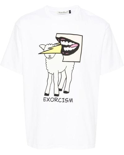 Undercover Exorcism-print Cotton T-shirt - White