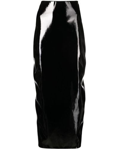 Maria Lucia Hohan Ivy Ruched Midi Skirt - Black