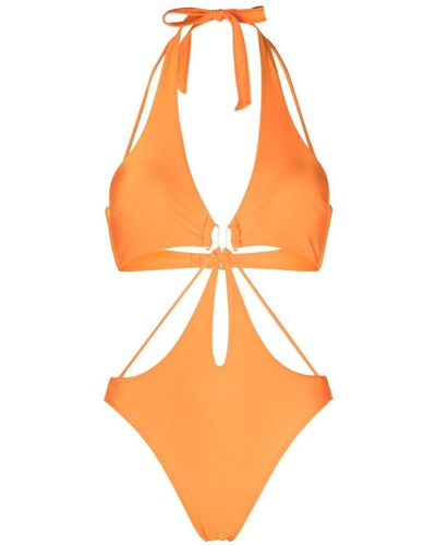 Cult Gaia Knowles Cut-out Detail Swimsuit - Orange