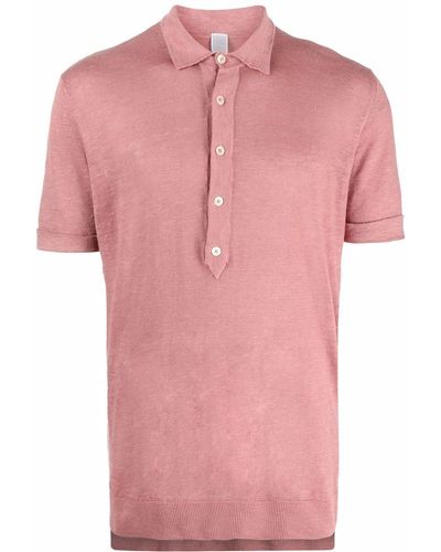 Eleventy Gebreid Poloshirt - Roze