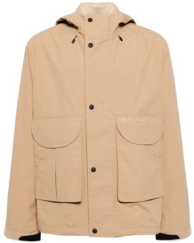 PS by Paul Smith Hooded Recycled-nylon Jacket - Natural