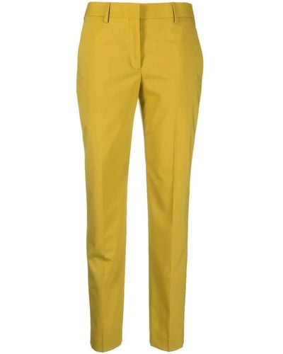 Paul Smith Stretch-wool Cigarette Pants - Yellow