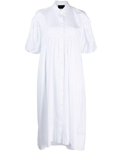 Simone Rocha Scallop-detail Short-sleeve Dress - White