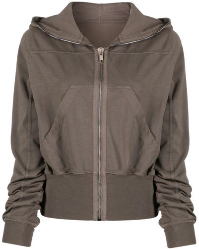 Rick Owens Gimp Hooded Cardigan - Brown