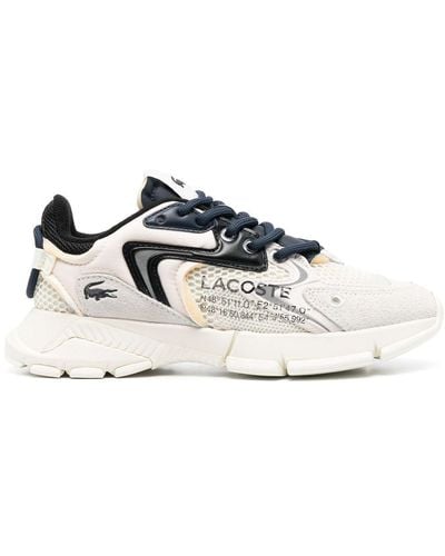 Lacoste Logo-print Mesh Low-top Trainers - White