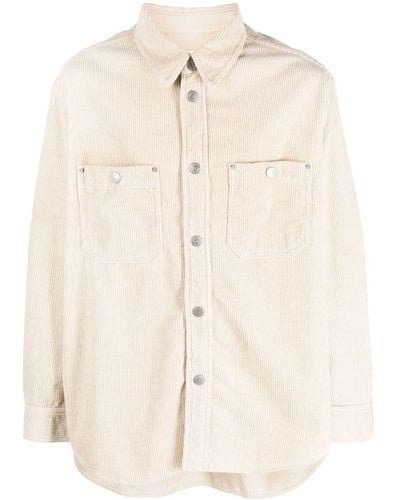 Marant Corduroy Cotton Silk-blend Shirt - Natural