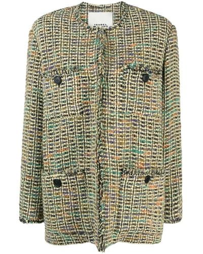 Isabel Marant Veste en tweed à manches longues - Vert