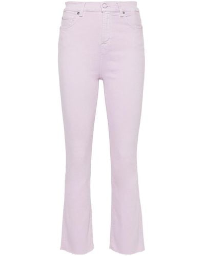 7 For All Mankind `Hw Slim Kick Colored Stretch With Raw Cut` - Pink