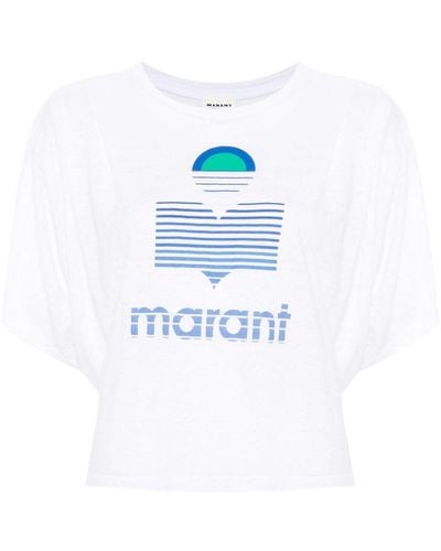 Isabel Marant T-shirt Kyanza en lin - Blanc
