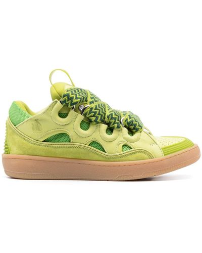 Lanvin Curb Leather Sneakers - Green