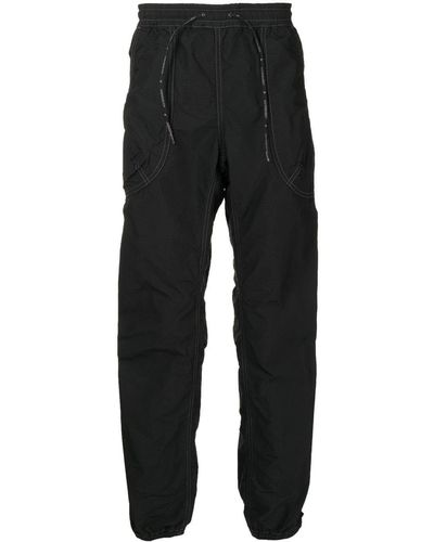 and wander Contrast-stitch Track Pants - Black