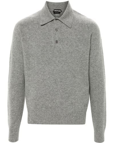 Tom Ford Cashmere Polo Sweater - Gray