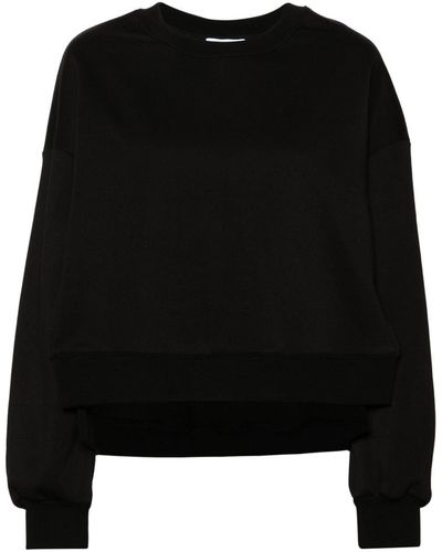 Ioana Ciolacu Slit Cotton-blend Sweatshirt - Black