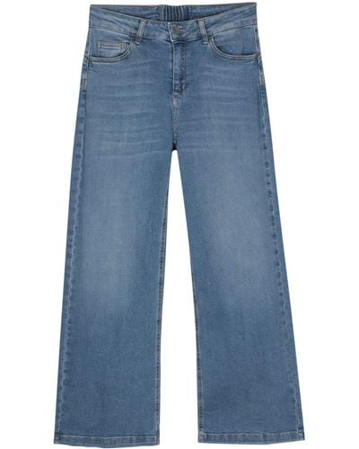 Liu Jo Cropped Flared Jeans - Blue