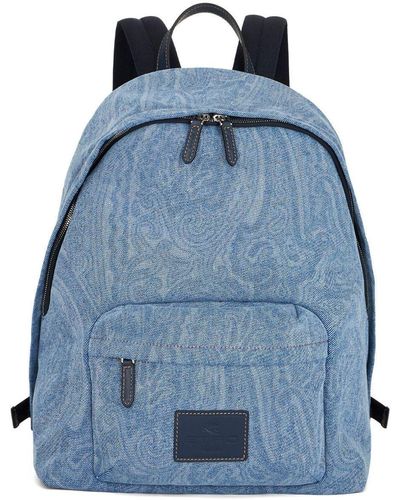 Etro Print Backpack - Blue