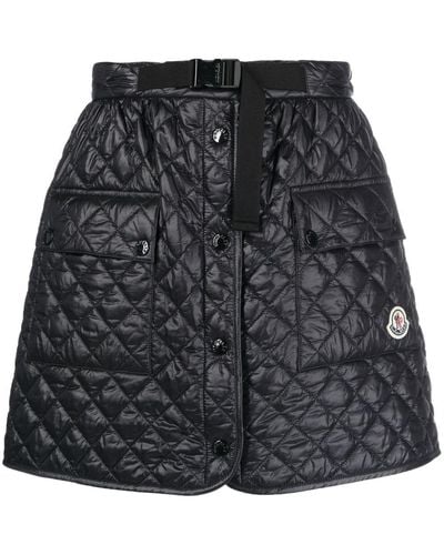 Moncler Quilted A-line Skirt - Grey