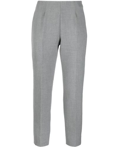 Peserico Slim-fit Cropped Pants - Grey