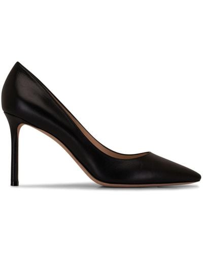 Jimmy Choo Romy 85mm Leather Court Shoes - Black