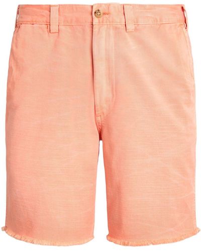Polo Ralph Lauren Frayed Chino Shorts - Orange