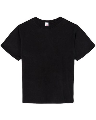 RE/DONE Camiseta con cuello redondo - Negro