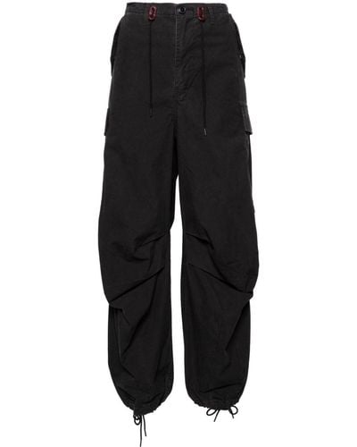 R13 Pantalon ample à poches cargo - Noir