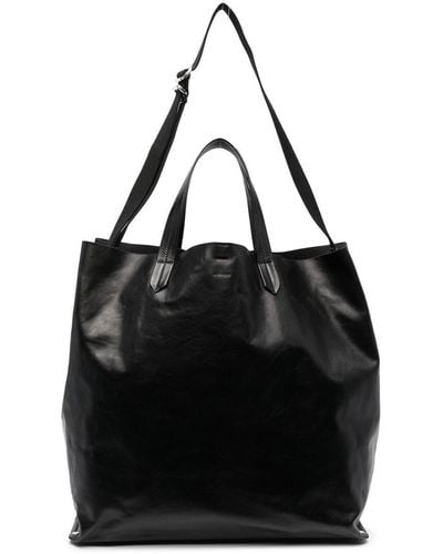 Jil Sander Wrinkled-effect Tote Bag - Black