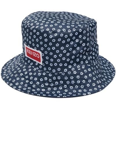 KENZO Cappello bucket Sakura a fiori - Blu