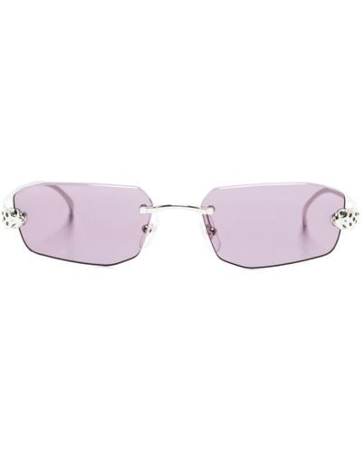 Cartier Geometric-frame Sunglasses - Pink