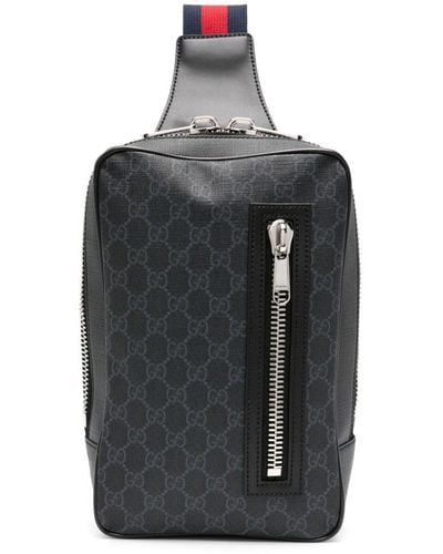 Gucci GG Black Sling Backpack - Zwart