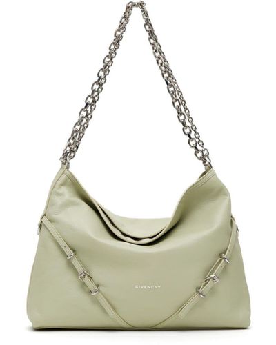 Givenchy Medium Voyou Leather Shoulder Bag - Grey